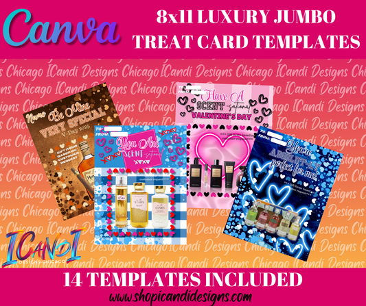 Luxury Jumbo Treat Card Templates (8x11)