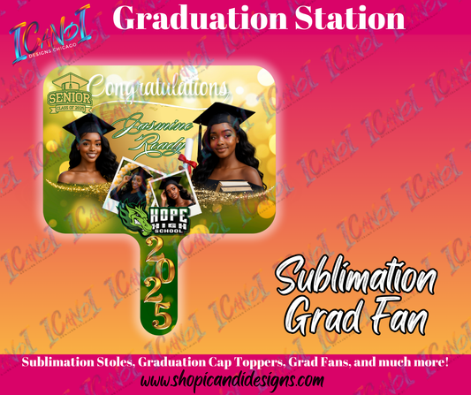 Custom Sublimation Graduation Fans πποΈβ¨