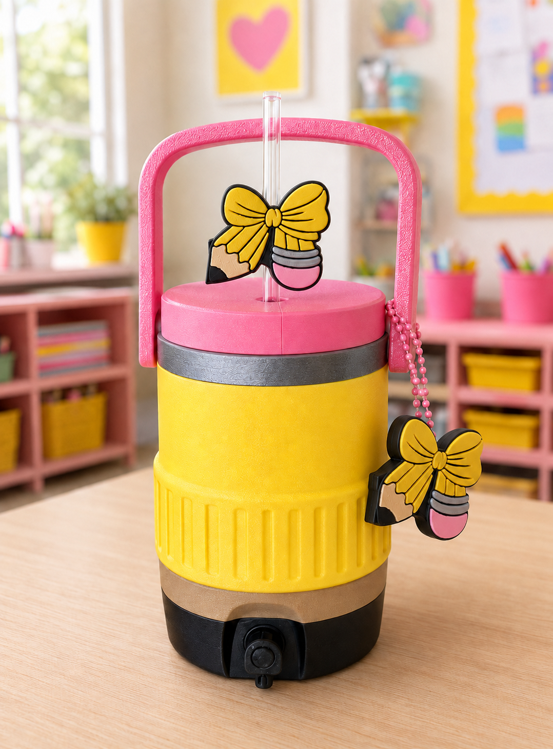 ✏️ 3D-Printed School Themed Can Cooler – Teacher Gift & Classroom Accessory 🍎