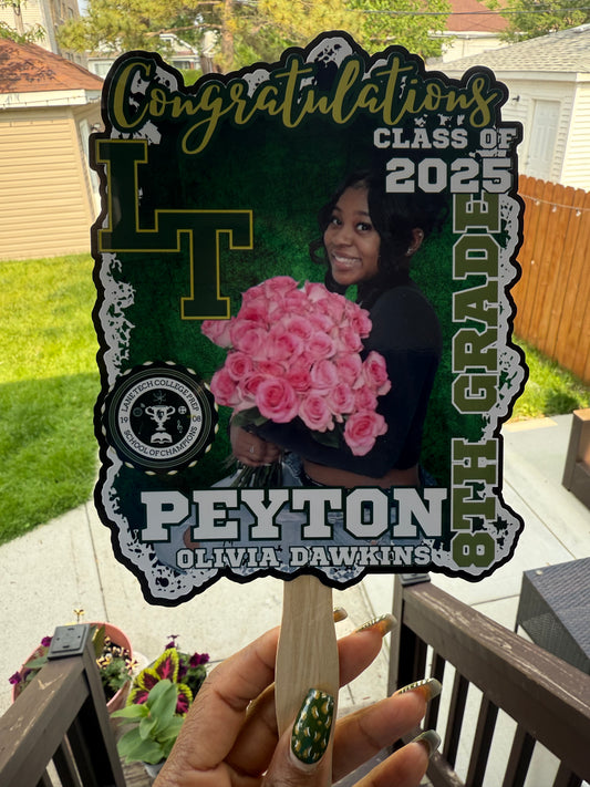 Custom Cardstock Graduation Fans πποΈβ¨