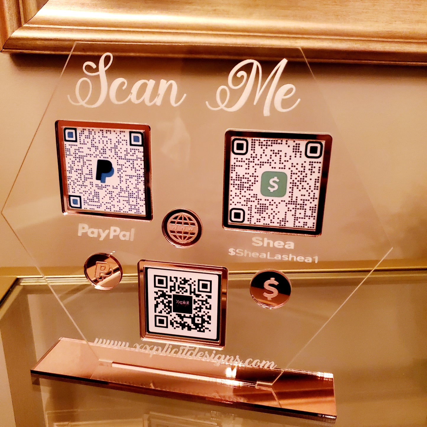 Custom Pay Scan/Social Media Sign