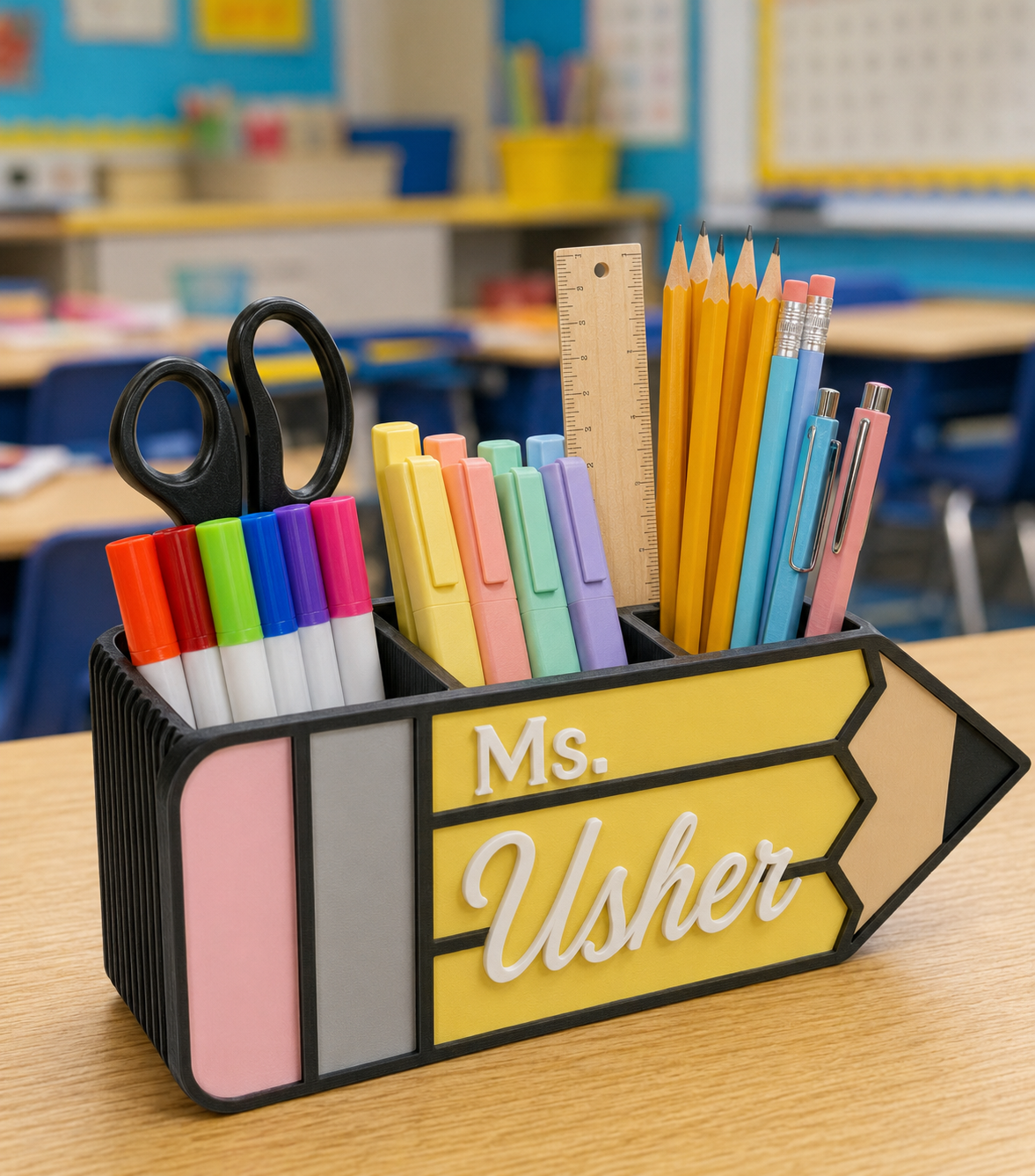 ✏️ 3D-Printed Pen & Pencil Holder – Custom Desk Organizer 🖊️