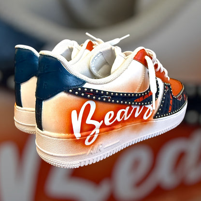 Custom Team Air Force 1 Sneakers | Hand-Painted Nike AF1s | Personalized Game Day Fan Shoes